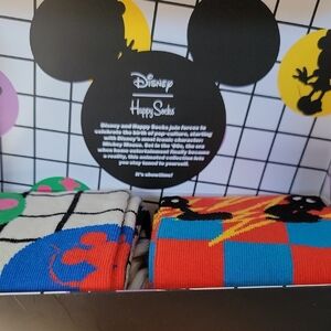 NIB Disney Colorful Character Socks - Pop-culture 80's VHS Style Box